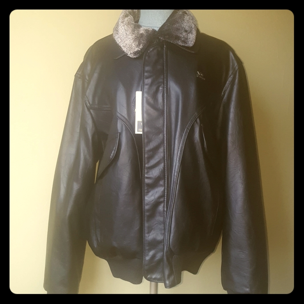 NWT🛍EMPORIO&CO🛍FAUX LEATHER JACKET
